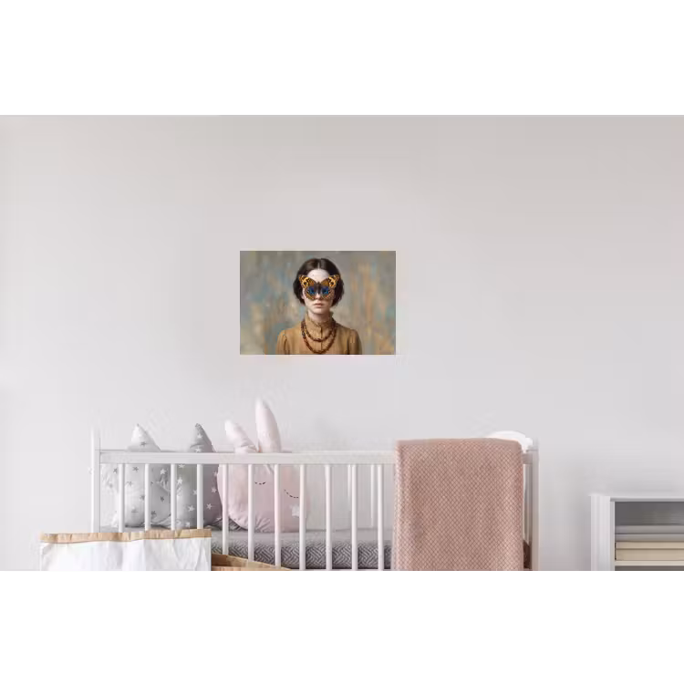 Portret - Vlinder - Kleurrijk Muursticker klein -kinderkamer