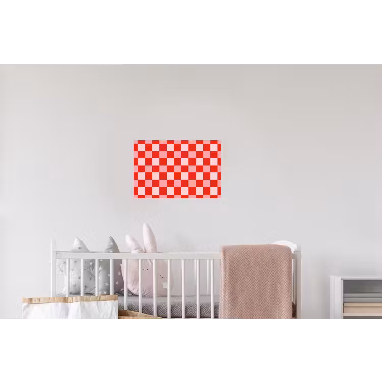 Vierkant - Klassiek - Rood Muursticker klein 286 -kinderkamer