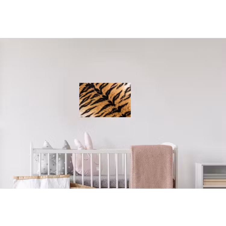 Realistisch - Tijgervacht - Zwart Muursticker klein -kinderkamer