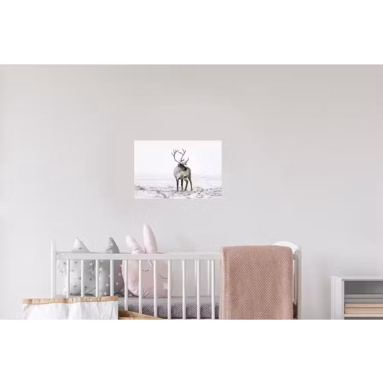 Rendier - Gewei - Sneeuw - Winter Muursticker klein -kinderkamer