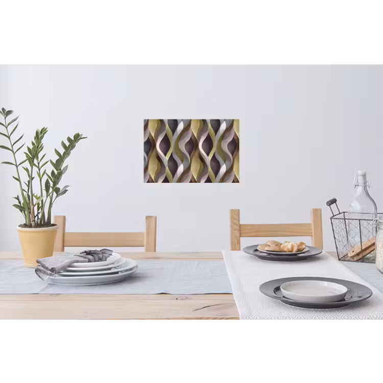 Retro - Banen - Kleurrijk Muursticker klein 286 -eettafel