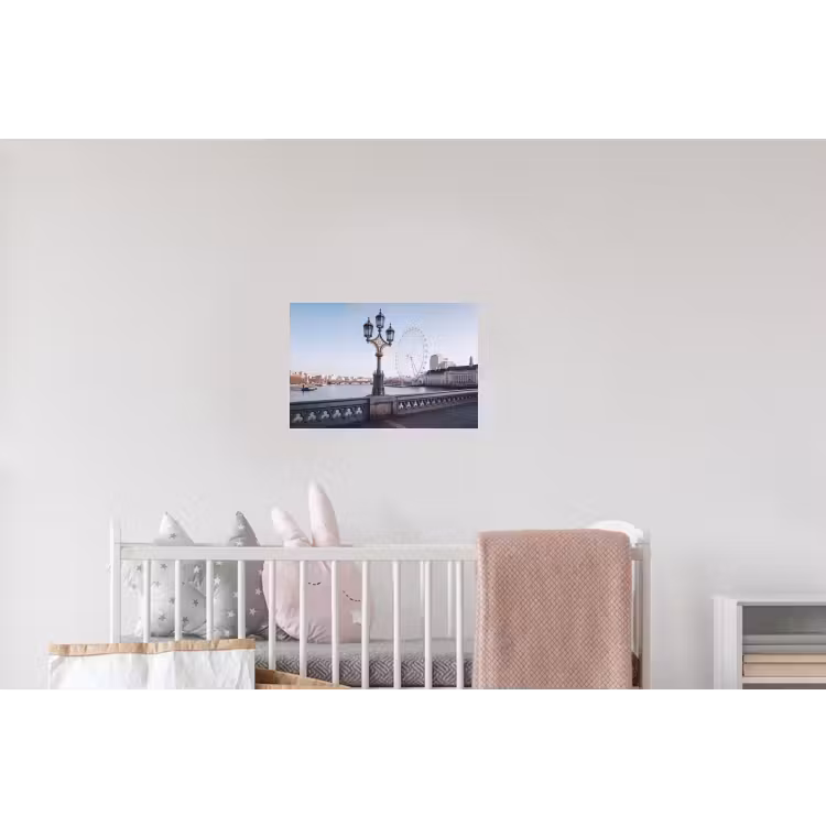 Reuzenrad - Londen - Stad - Architectuur - Brug Muursticker klein -kinderkamer