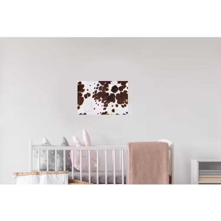 Koeienhuid - Klassiek - Bruin Muursticker klein -kinderkamer