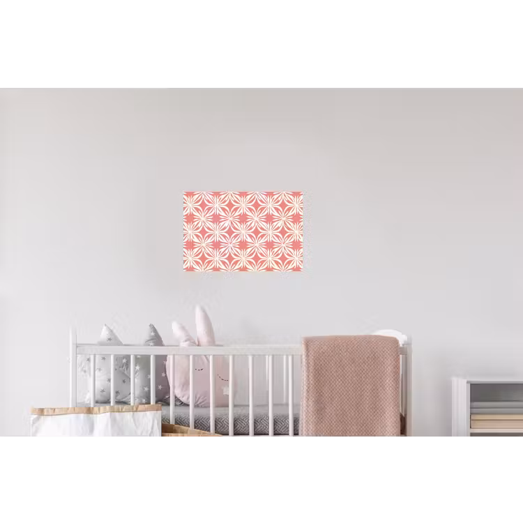 Roze - Bloemenmotief - Wit - Modern Muursticker klein 286 -kinderkamer