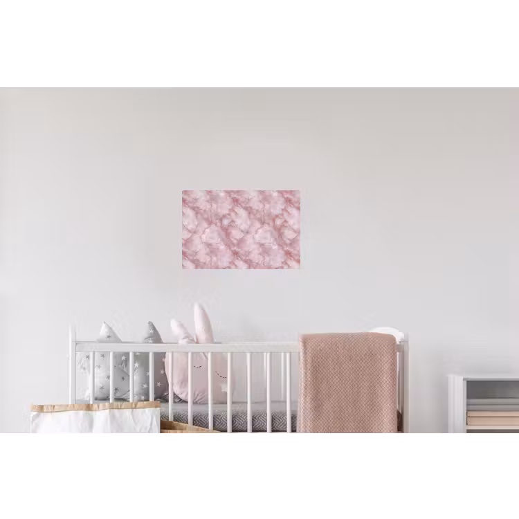 Roze - Kwartsmarmer - Aders Muursticker klein 286 -kinderkamer