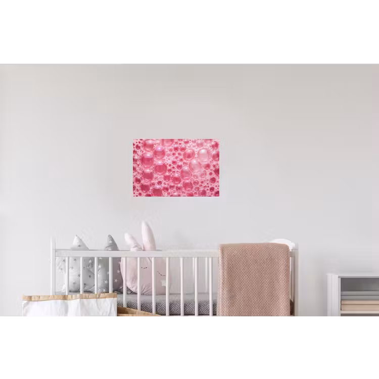 Roze - Schuim - Bubbels Muursticker klein -kinderkamer