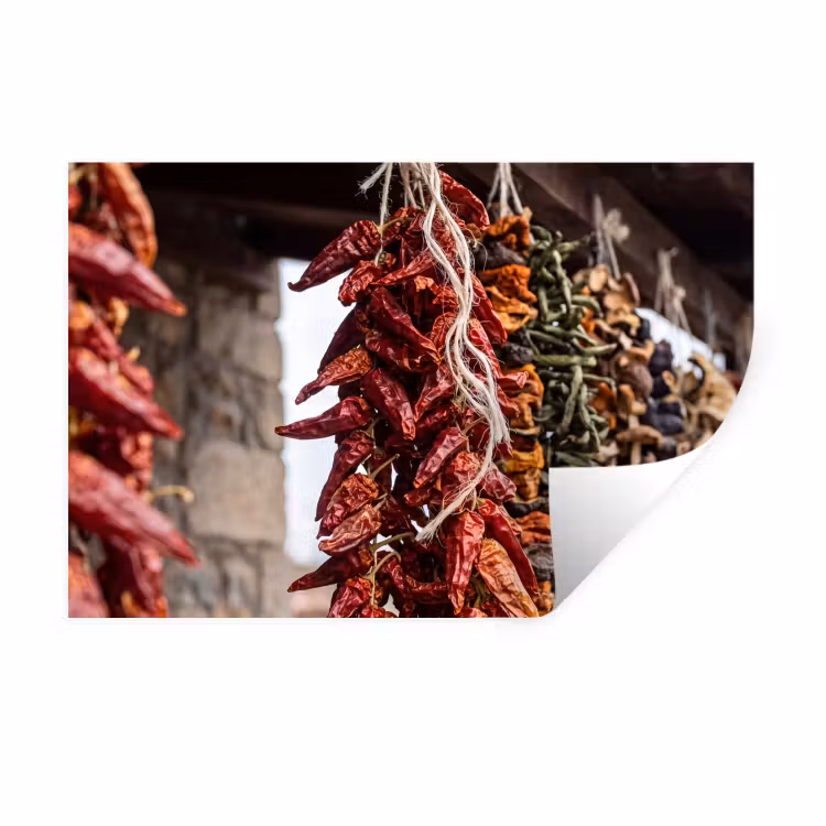 Wandtattoo – Rote Chilischoten – Essen - Rode pepers - Eten Muursticker klein
