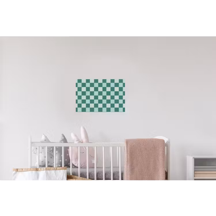 Schaak - Klassiek - Groen Muursticker klein 286 -kinderkamer