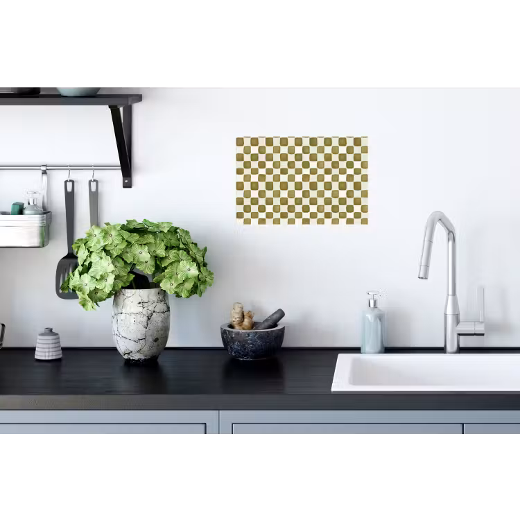 Schaak - Patroon - Groen Muursticker klein 286 -keuken
