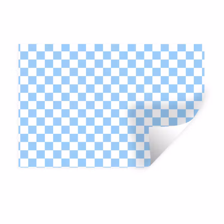 Schaakbord - Klassiek - Blauw Muursticker klein 286 -3d
