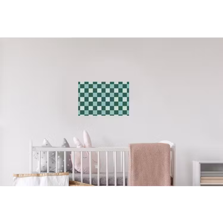 Schaakbord - Klassiek - Groen Muursticker klein 286 -kinderkamer