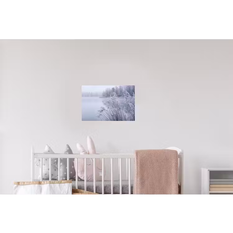 Riet - Bevroren - Winter - Natuur Muursticker klein -kinderkamer