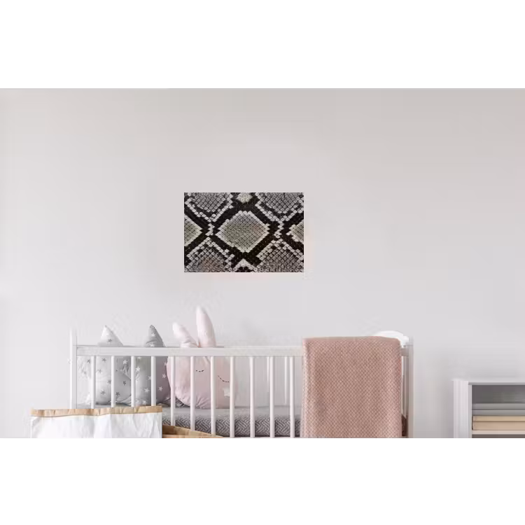 Slangenleer - Patroon - Beige Muursticker klein -kinderkamer