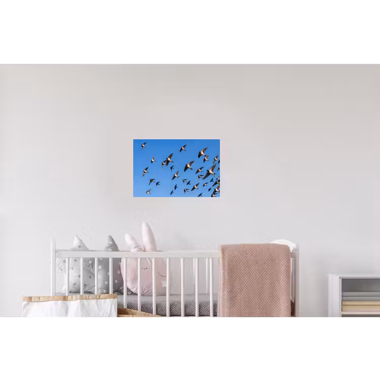Zwaluwen - Vliegen - Blauw Muursticker klein -kinderkamer