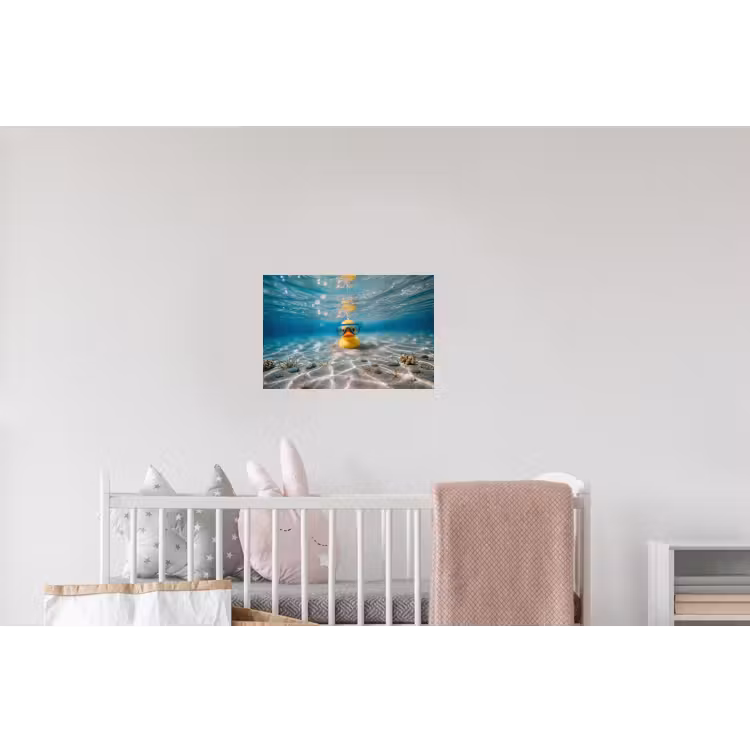 Duikbril - Eend - Water Muursticker klein -kinderkamer
