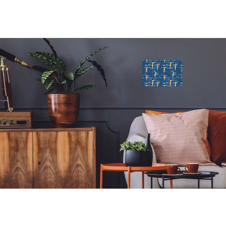 Zwemsters- Retro - Blauw Muursticker klein 286 -kamerbank
