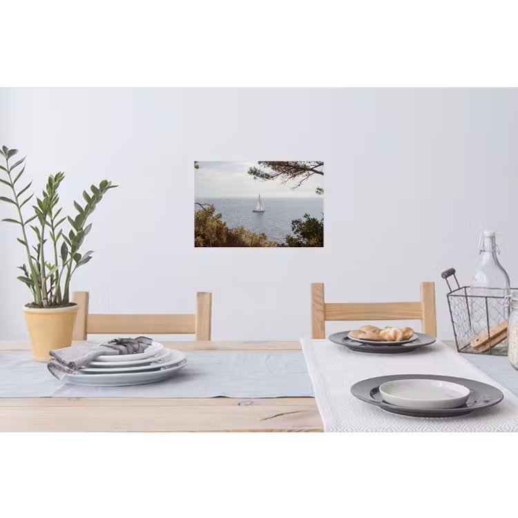 Wandtattoo – Segelboot – Bäume – Wasser - Zeilboot - bomen - water Muursticker klein