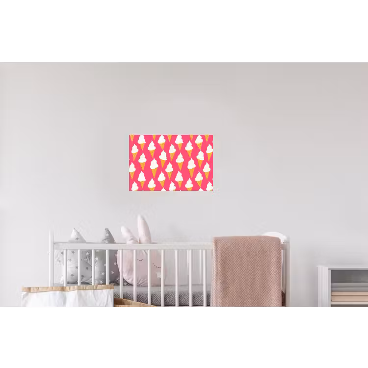 Softijs - Horentje - Roze Muursticker klein 286 -kinderkamer