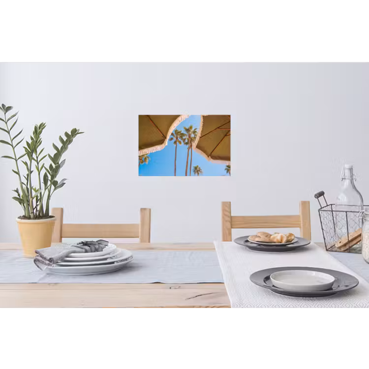 Parasol - Groen - Franjes - Zomer - Tropisch Muursticker klein -eettafel