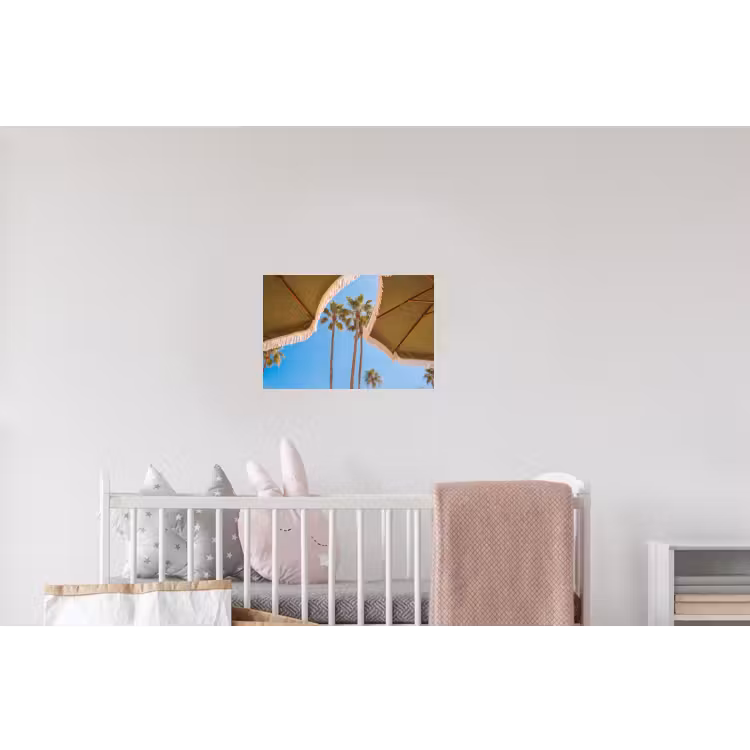 Parasol - Groen - Franjes - Zomer - Tropisch Muursticker klein -kinderkamer