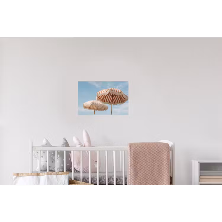Parasol - Lucht - Rood Muursticker klein -kinderkamer