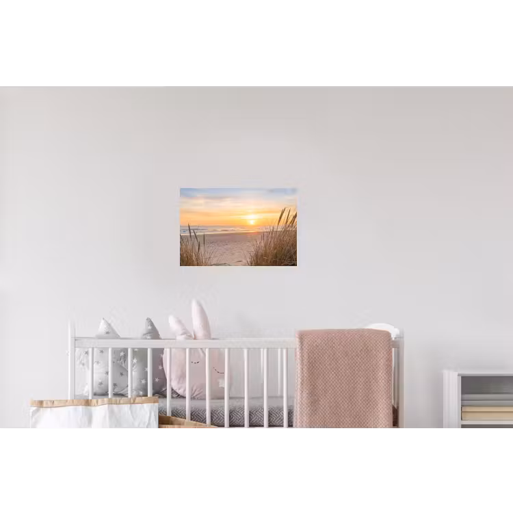 Zonsondergang - Duinen - Zee Muursticker klein -kinderkamer
