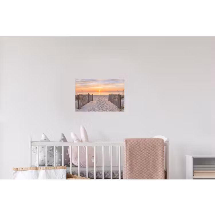 Zonsondergang - Strand - Zand Muursticker klein -kinderkamer