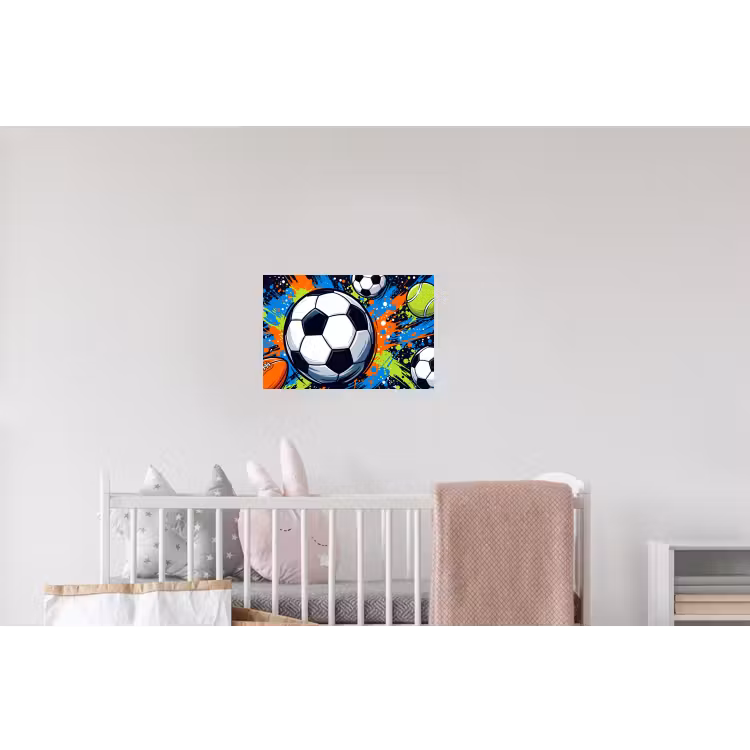 Sport - Ballen - Kleurrijk Muursticker klein -kinderkamer