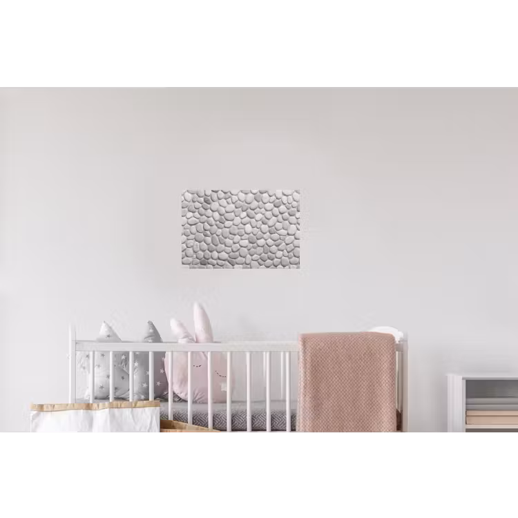 Steen - Kiezel - Natuur - Minimalistisch - Beige Muursticker klein -kinderkamer
