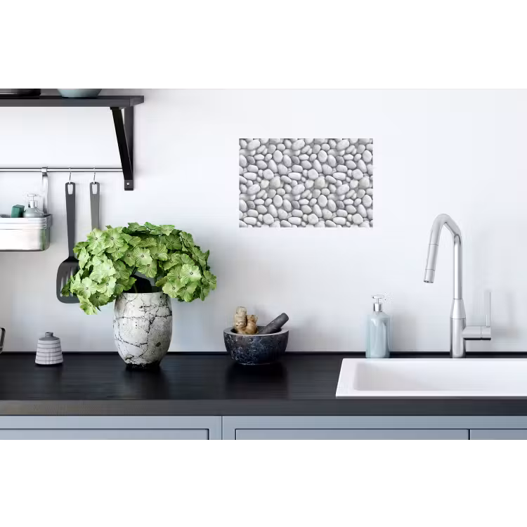 Steentjes - Grijs - Ovaal Muursticker klein 286 -keuken