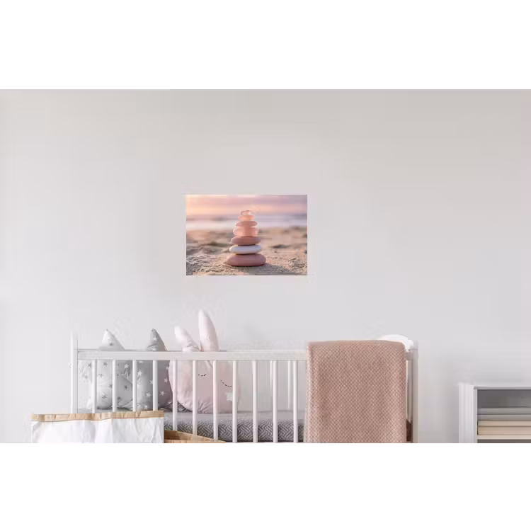 Stenen - Zand - Roze Muursticker klein -kinderkamer