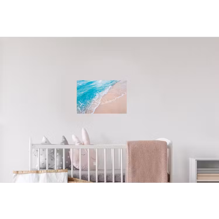 Strand - Zee - Golf - Natuur - Blauw Muursticker klein -kinderkamer