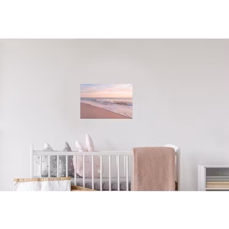 Strand - Zee - Golven - Natuur - Zonsondergang Muursticker klein -kinderkamer