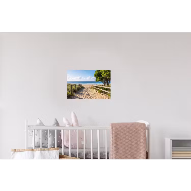 Strand - Zandpad - Oceaan - Natuur Muursticker klein -kinderkamer