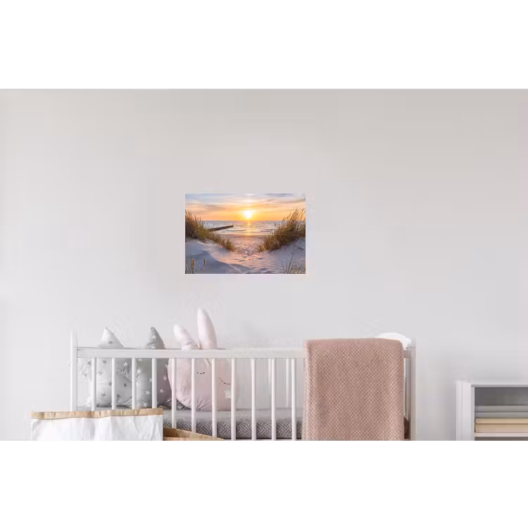 Strand - Zonsondergang - Natuur - Landschap Muursticker klein -kinderkamer