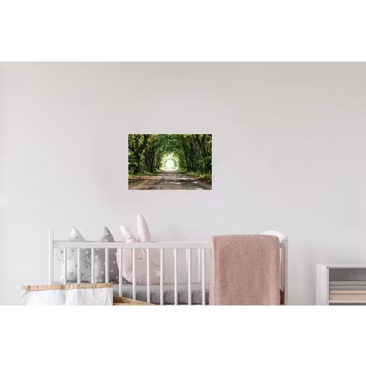 Weg - Bomen - Natuur - Groen Muursticker klein -kinderkamer