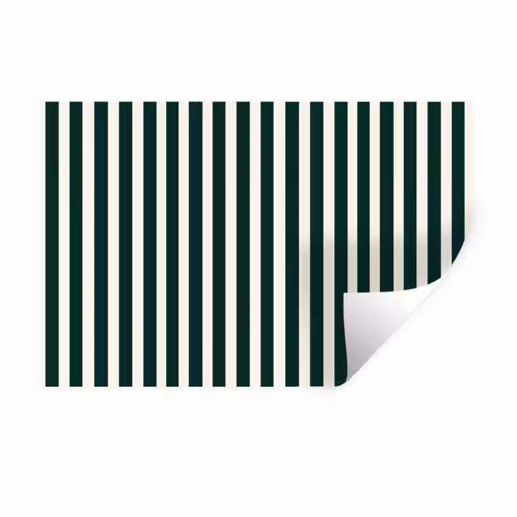Strepen - Klassiek - Groen Muursticker klein 286 -3d