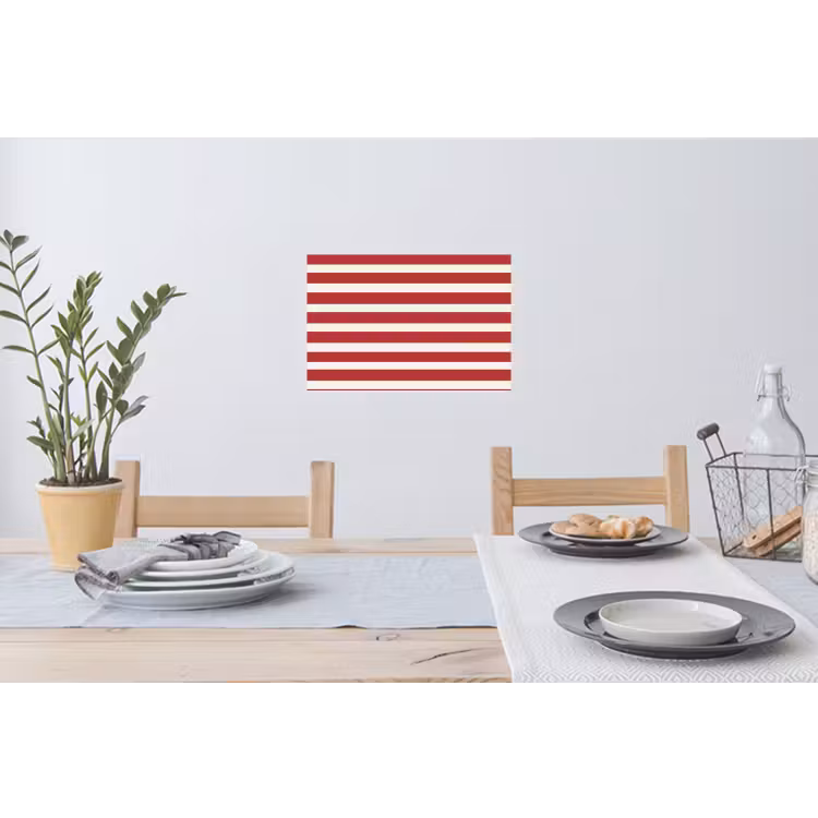 Strepen - Patroon - Rood Muursticker klein 286 -eettafel