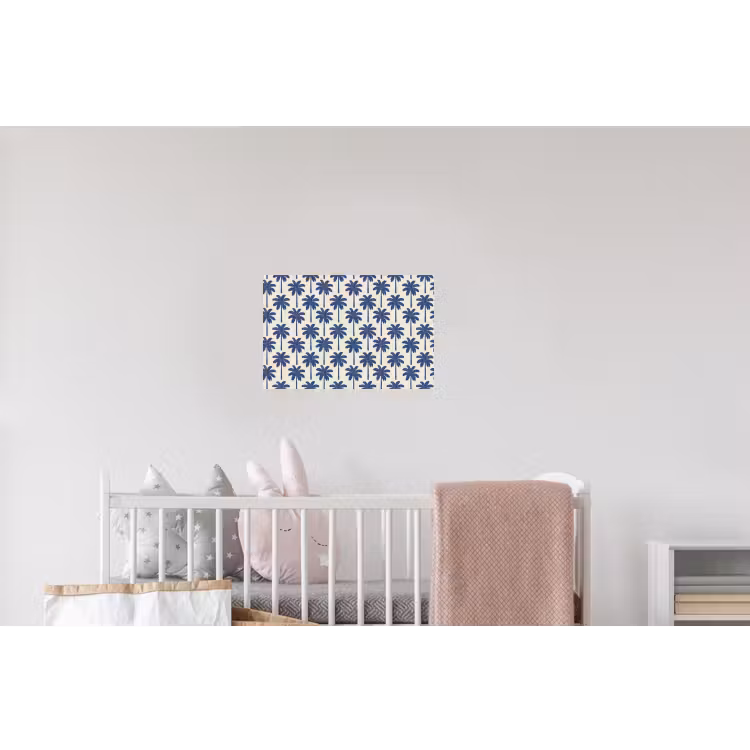 Symmetrisch - Palm - Blauw Muursticker klein 286 -kinderkamer