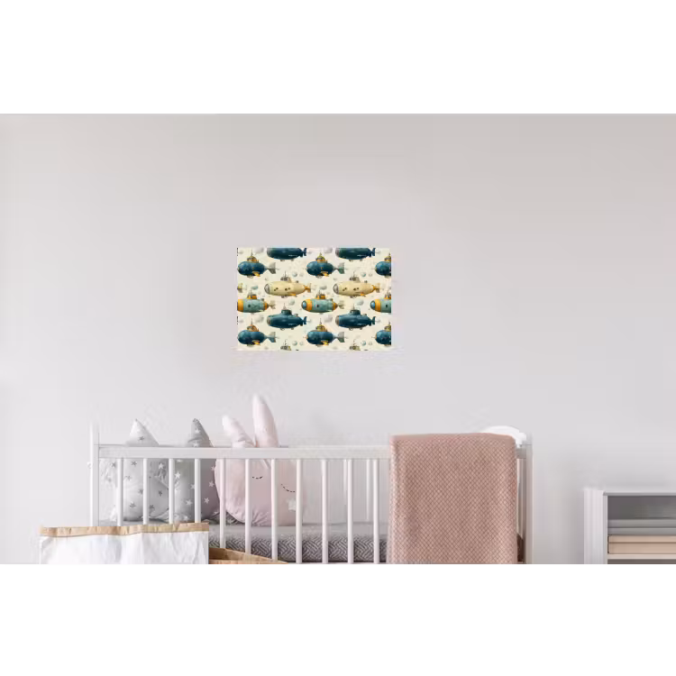 Duikboot - Fantasie - Kleurrijk Muursticker klein 286 -kinderkamer