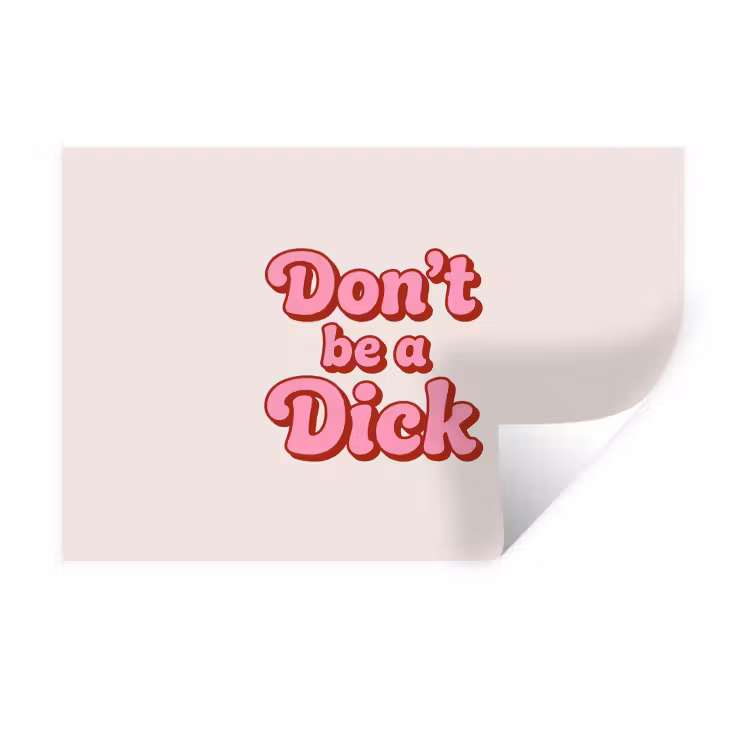 Tekst - Boodschap - Roze Muursticker klein -3d