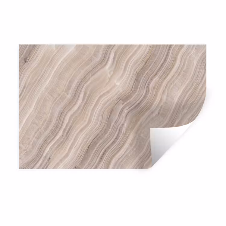 Textuur - Golvend - Abstract - Modern - Beige Muursticker klein -3d