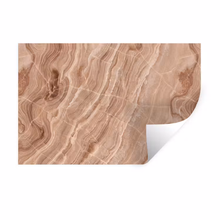 Textuur - Golvend - Abstract - Warm - Bruin Muursticker klein -3d