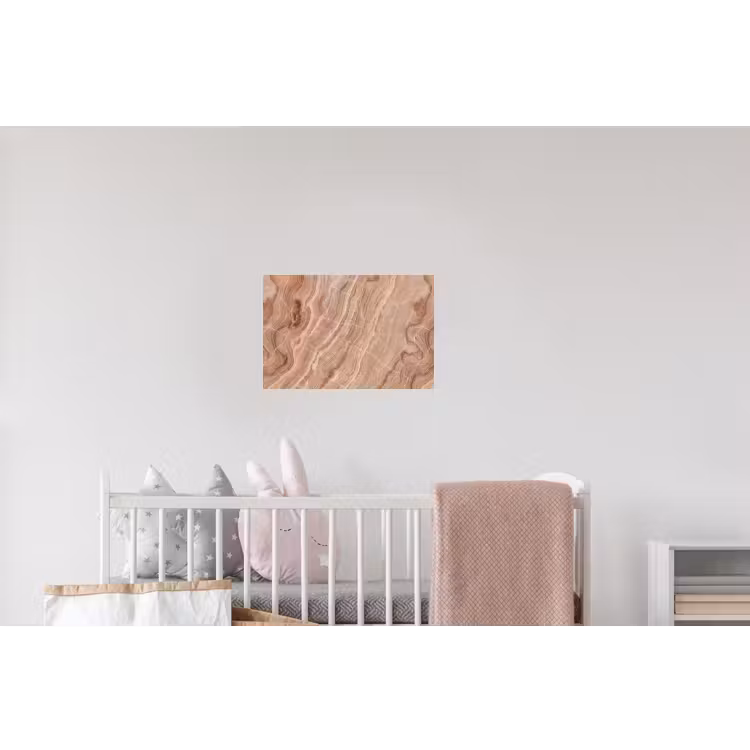 Textuur - Golvend - Abstract - Warm - Bruin Muursticker klein -kinderkamer