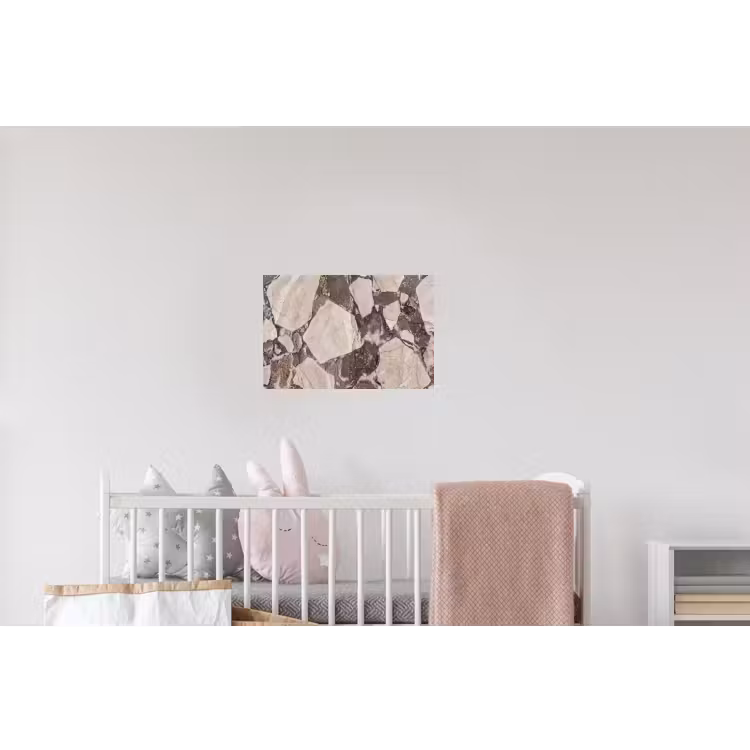 Textuur - Marmer - Abstract - Beige - Bruin Muursticker klein -kinderkamer