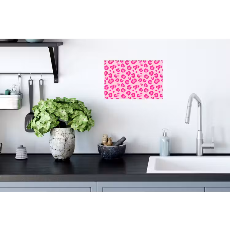 Dierenprint - Patroon - Abstract - Modern - Roze Muursticker klein -keuken