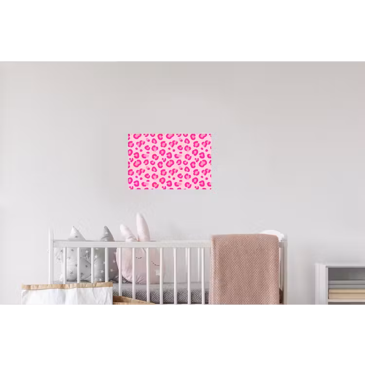Dierenprint - Patroon - Abstract - Modern - Roze Muursticker klein -kinderkamer