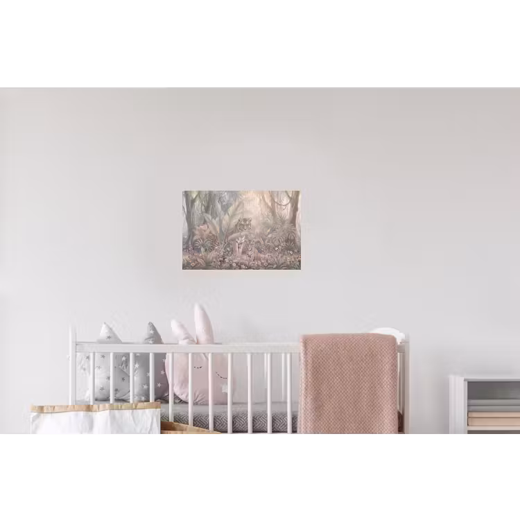 Tijger - Welp - Jungle - Illustratie - Dieren Muursticker klein -kinderkamer