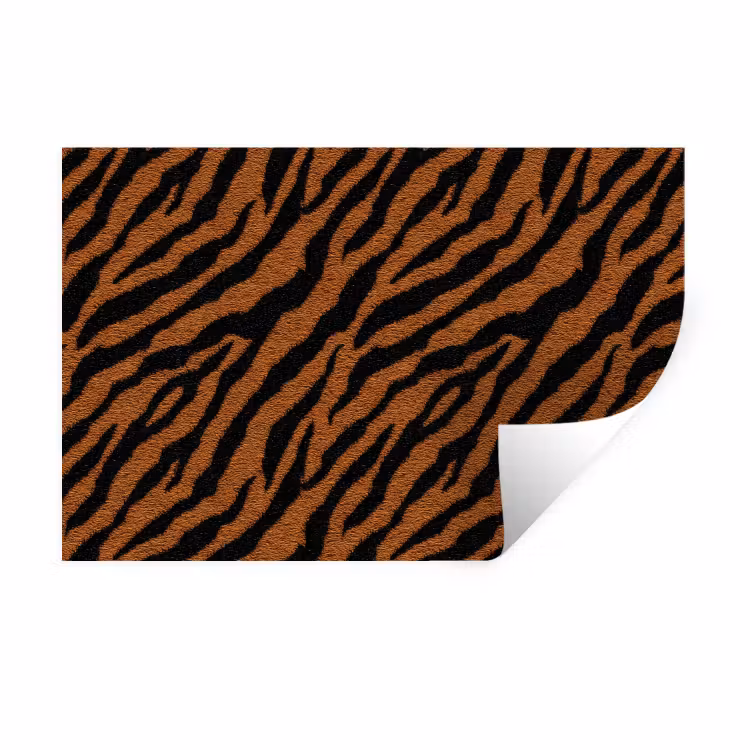 Tijger - Zwart - Vacht Muursticker klein 286 -3d