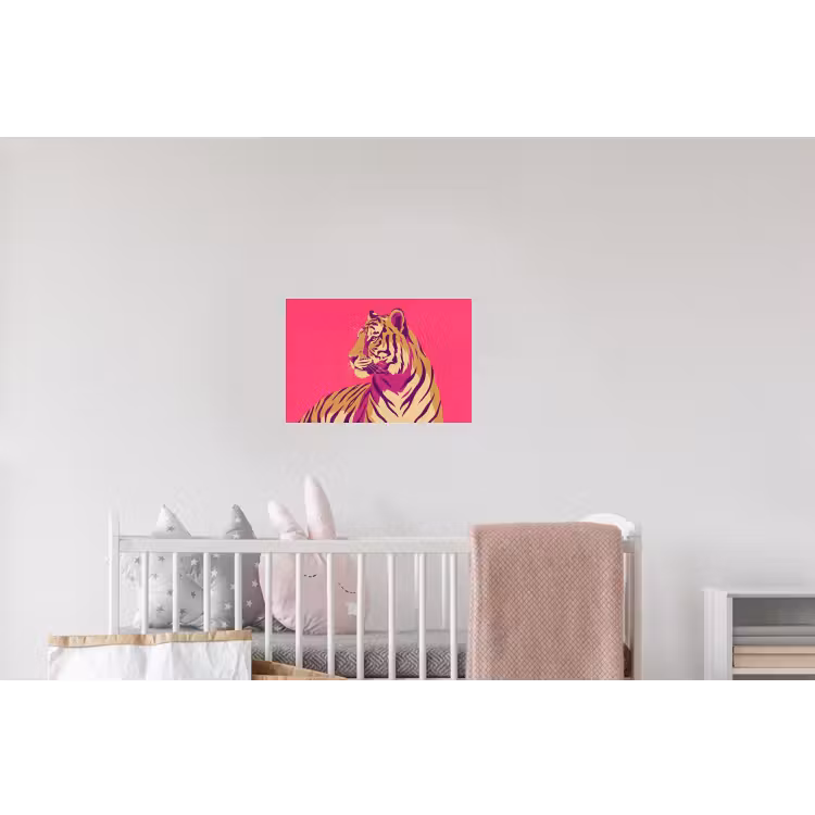 Tijger - Modern - Neon Muursticker klein -kinderkamer